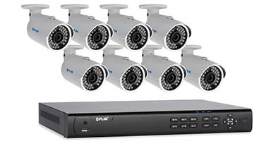 8 camera package with IP bullet cameras